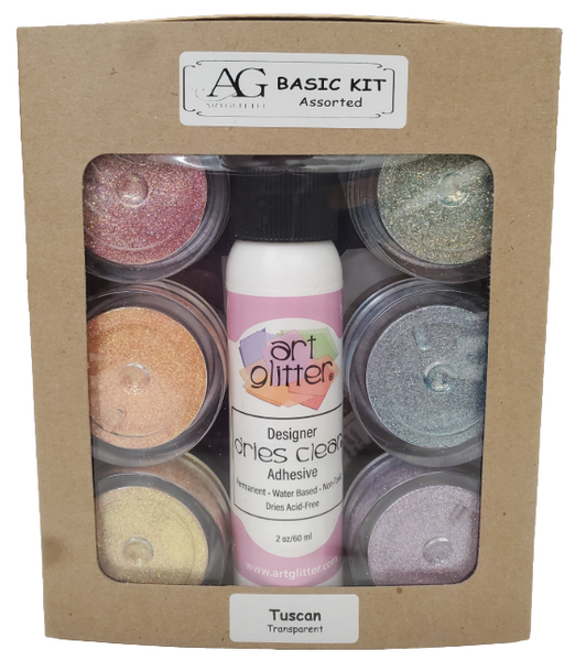 GLITTER KIT BASIC  - TUSCAN  1/2 oz. Jars
