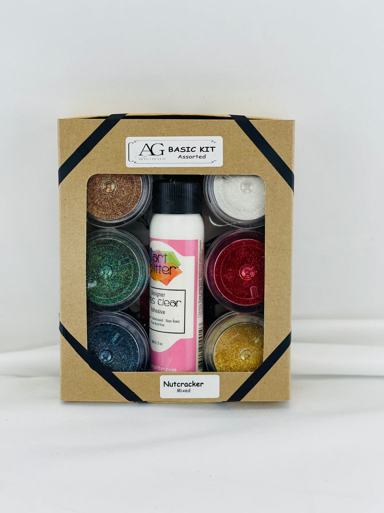 GLITTER KIT BASIC- NUTCRACKER 1/2 OZ. JARS